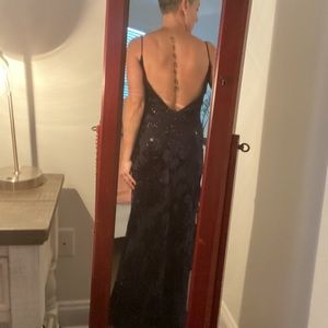 Navy blue gown